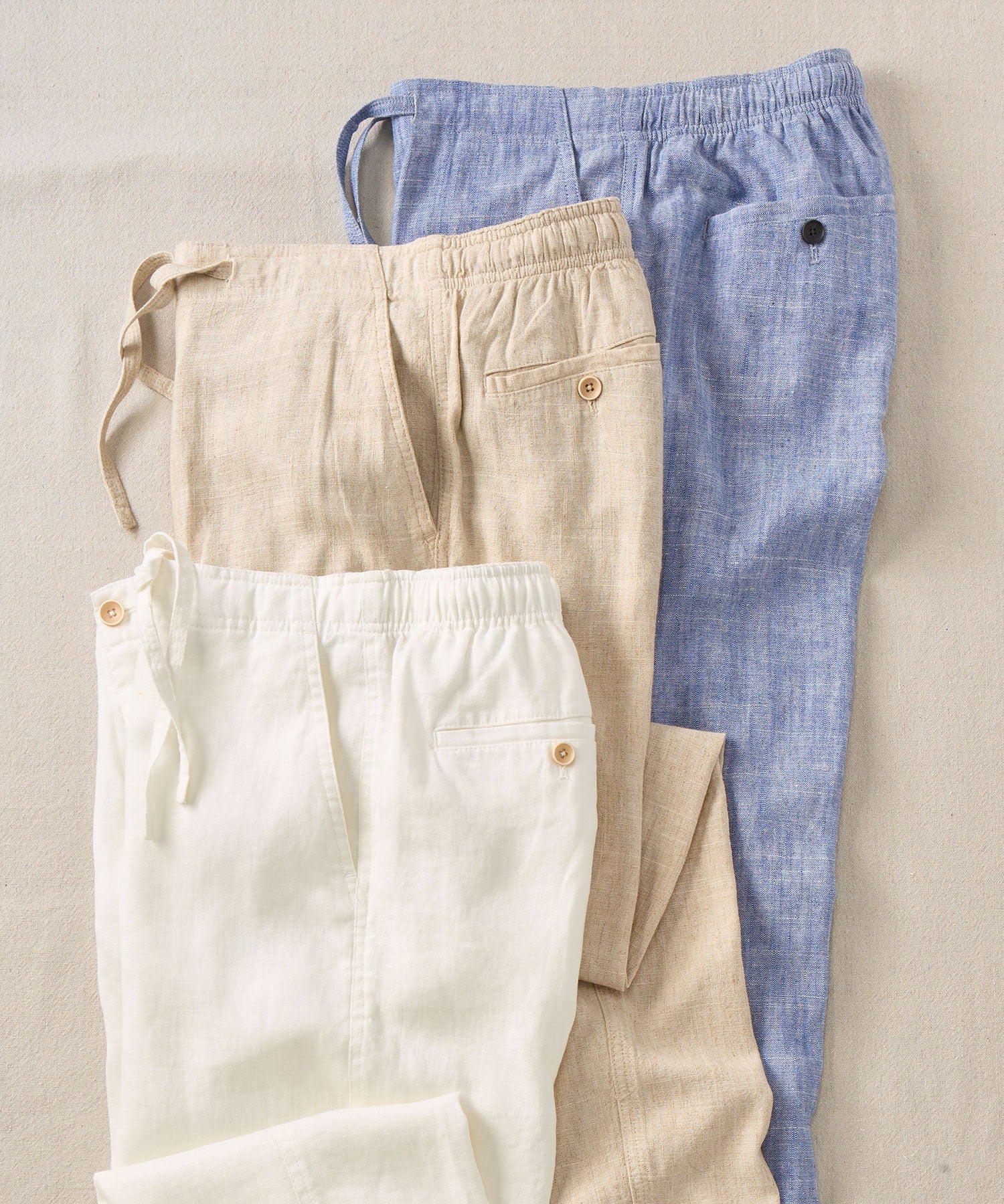 Brunello Cucinelli Cotton/Linen Drawstring Pants Off White at CareOfCarl.co